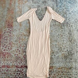 Forever 21 Cream Backless Dress